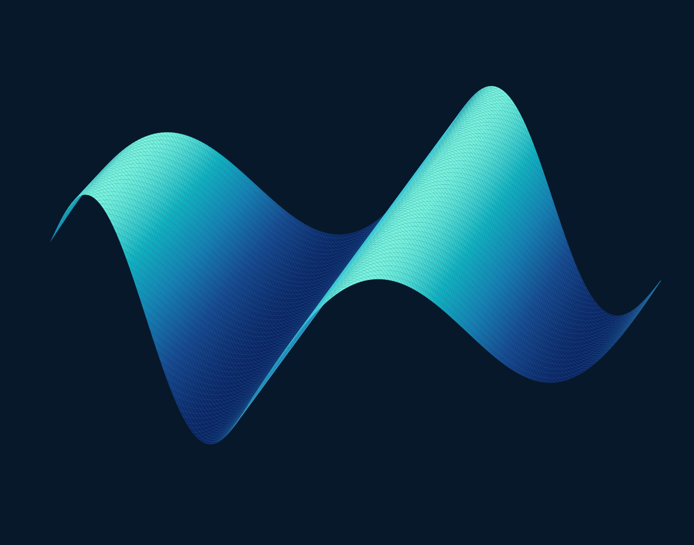 Spatial metric surface evolved by the PF portable BSSN gauge-wave solver